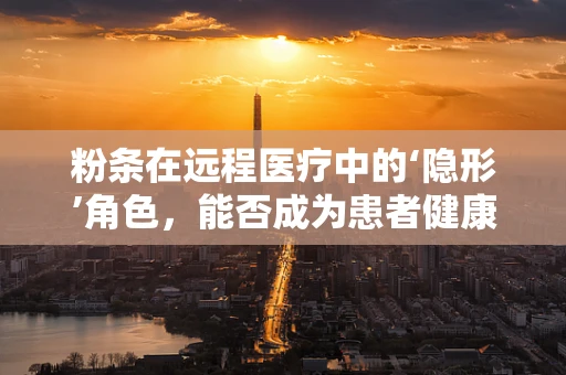 粉条在远程医疗中的‘隐形’角色，能否成为患者健康监测的新媒介？