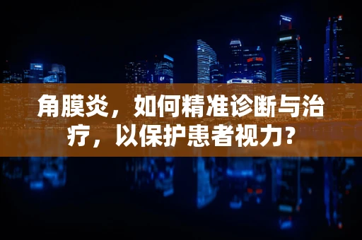 角膜炎，如何精准诊断与治疗，以保护患者视力？