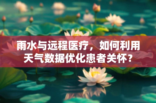 雨水与远程医疗，如何利用天气数据优化患者关怀？