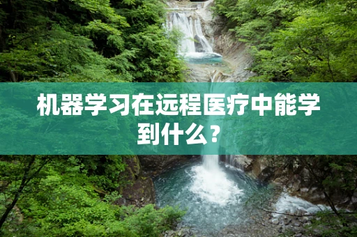 机器学习在远程医疗中能学到什么？