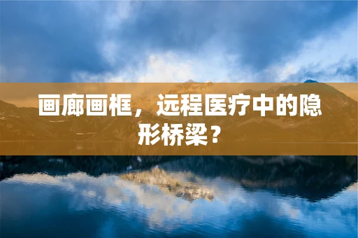 画廊画框，远程医疗中的隐形桥梁？