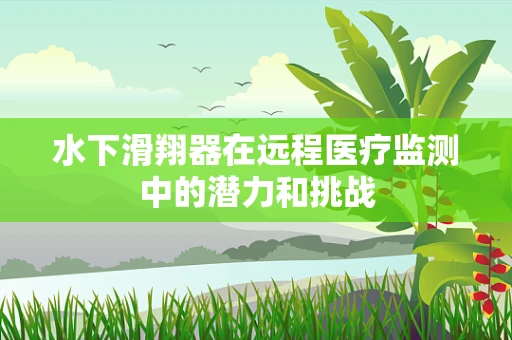 水下滑翔器在远程医疗监测中的潜力和挑战