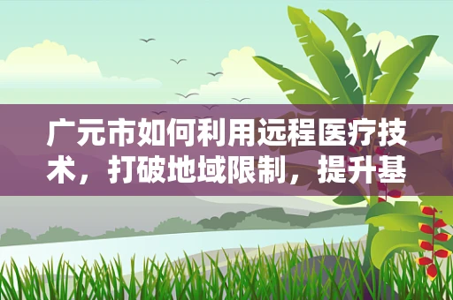 广元市如何利用远程医疗技术，打破地域限制，提升基层医疗服务质量？