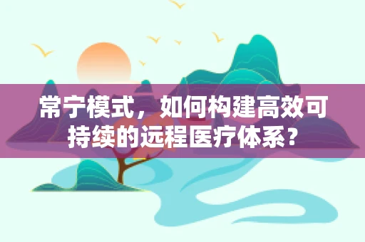 常宁模式，如何构建高效可持续的远程医疗体系？