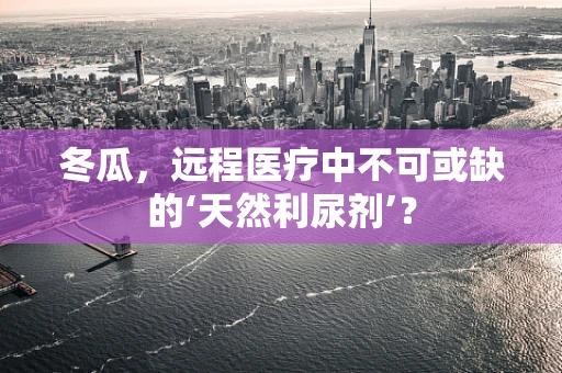冬瓜，远程医疗中不可或缺的‘天然利尿剂’？