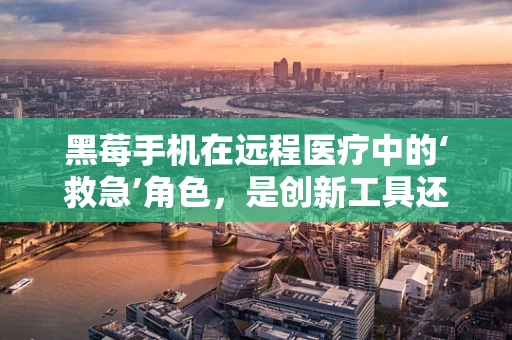 黑莓手机在远程医疗中的‘救急’角色，是创新工具还是过时象征？