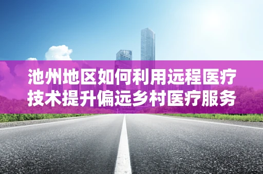池州地区如何利用远程医疗技术提升偏远乡村医疗服务质量？