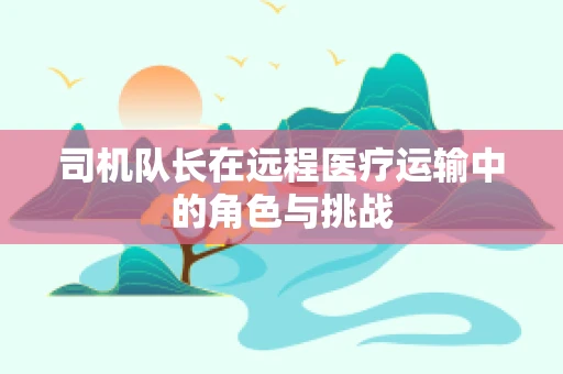 司机队长在远程医疗运输中的角色与挑战