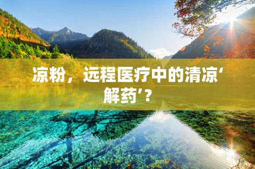 凉粉，远程医疗中的清凉‘解药’？