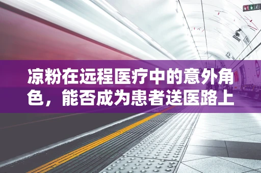 凉粉在远程医疗中的意外角色，能否成为患者送医路上的‘清凉剂’？