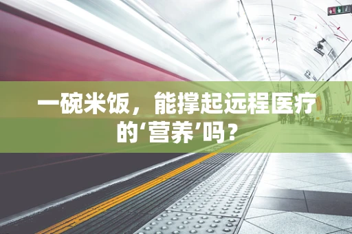 一碗米饭，能撑起远程医疗的‘营养’吗？