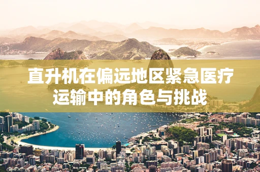 直升机在偏远地区紧急医疗运输中的角色与挑战