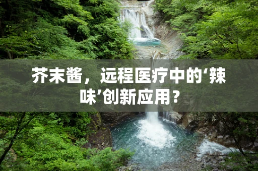芥末酱，远程医疗中的‘辣味’创新应用？