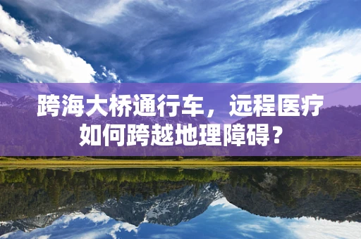跨海大桥通行车，远程医疗如何跨越地理障碍？