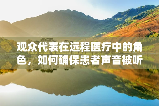 观众代表在远程医疗中的角色，如何确保患者声音被听见？