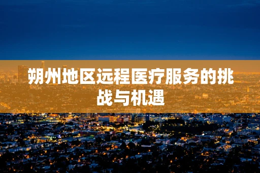 朔州地区远程医疗服务的挑战与机遇