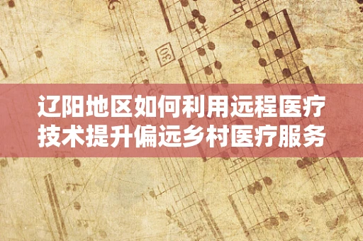 辽阳地区如何利用远程医疗技术提升偏远乡村医疗服务质量？