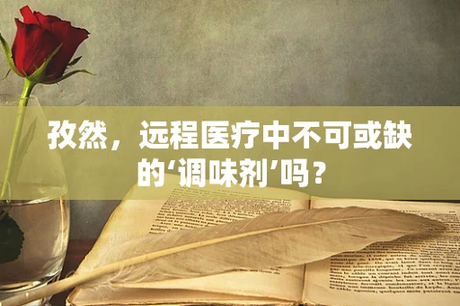 孜然，远程医疗中不可或缺的‘调味剂’吗？