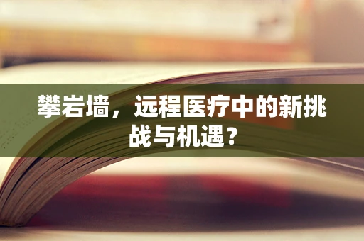 攀岩墙，远程医疗中的新挑战与机遇？
