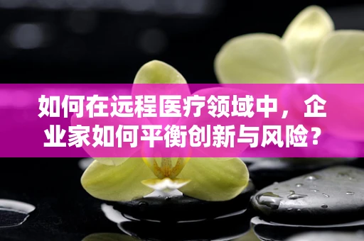 如何在远程医疗领域中，企业家如何平衡创新与风险？